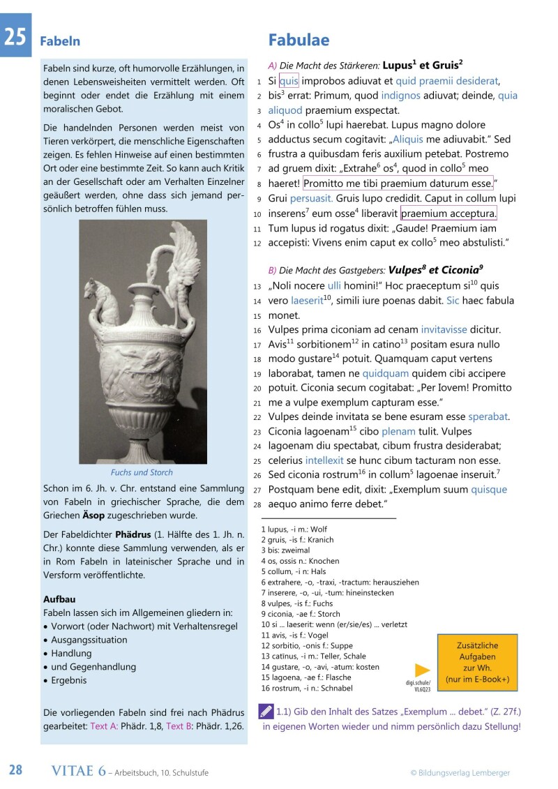 Vitae 6 / Schulbuch für die 6. Klasse Kurzlatein v1.1