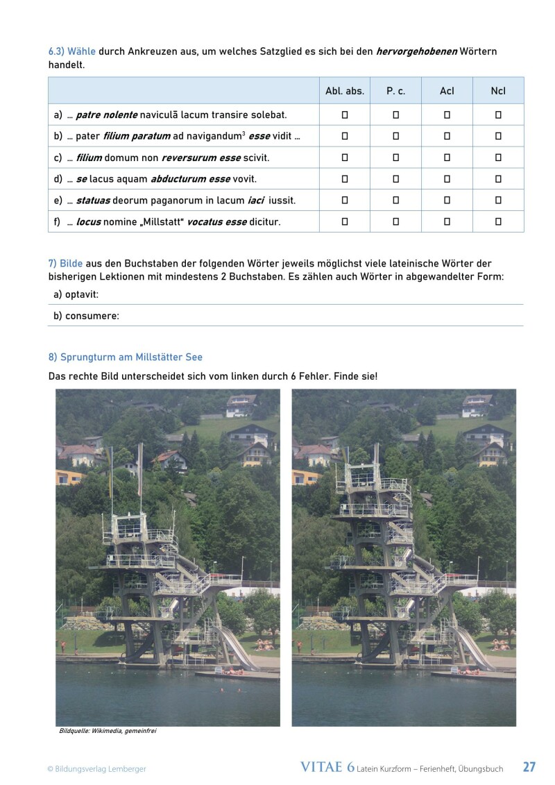 Vitae 6 / Ferienheft / Übungsbuch