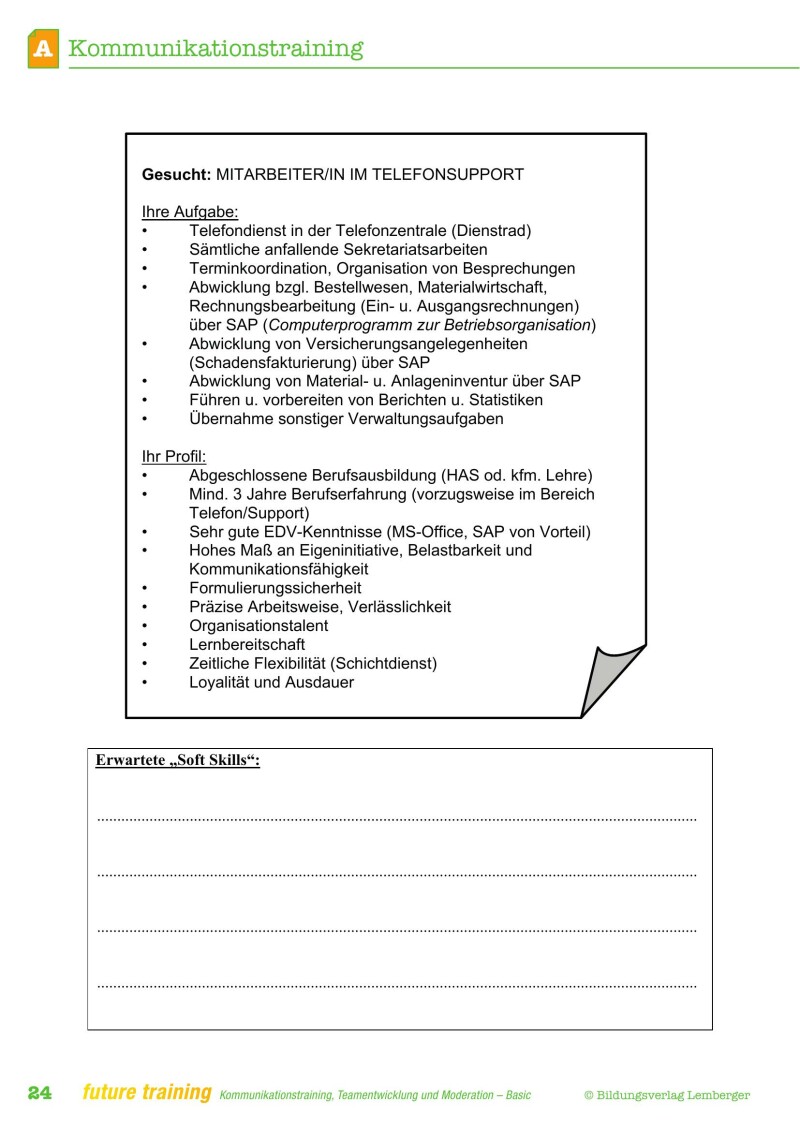 Kompetenz Lernen® – future training – Kommunikationstraining, Teamentwicklung und Moderation – Basic Edition