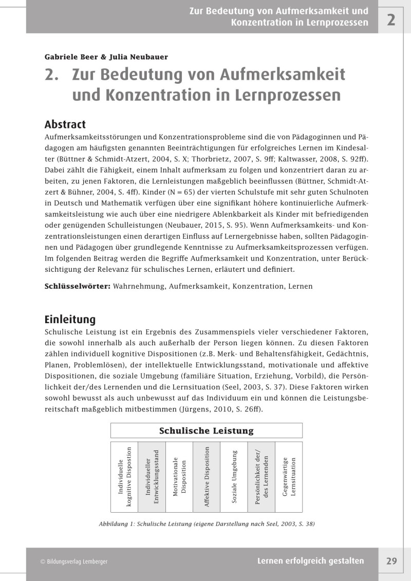 Lernen erfolgreich gestalten
