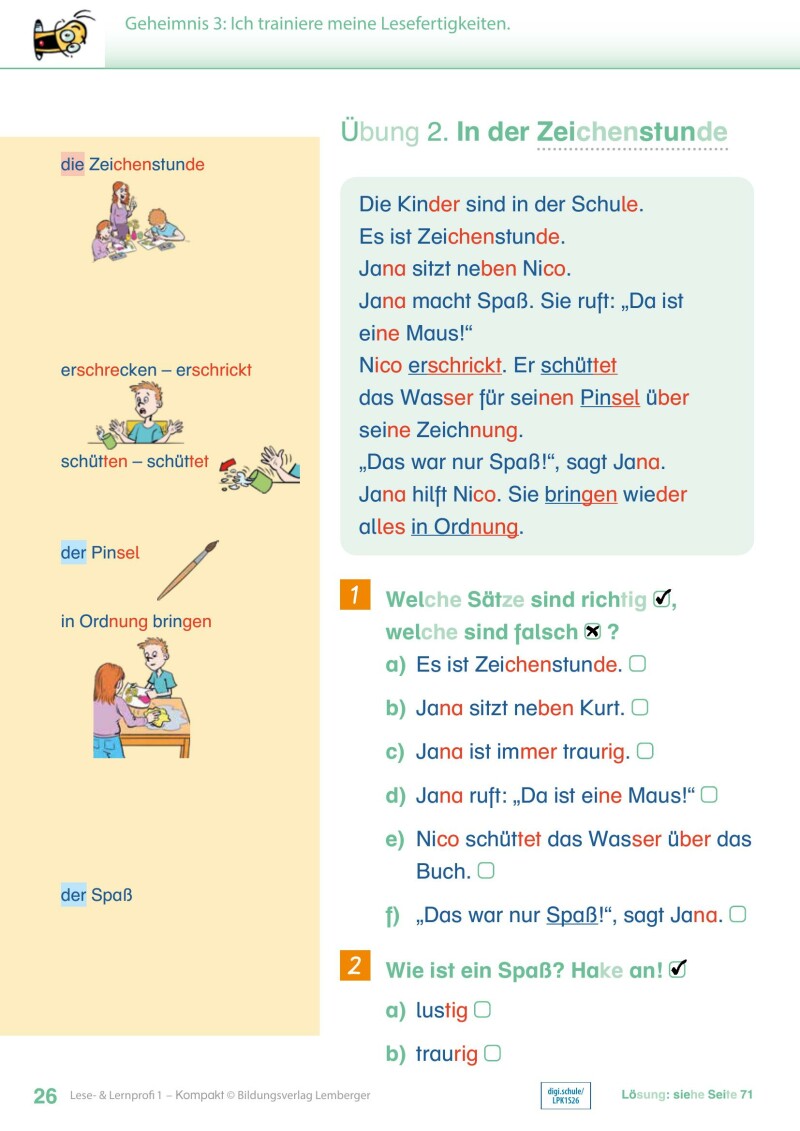 Lese- und Lernprofi 1 KOMPAKT LP’23 v1.1 / Schulbuch – silbierte Ausgabe