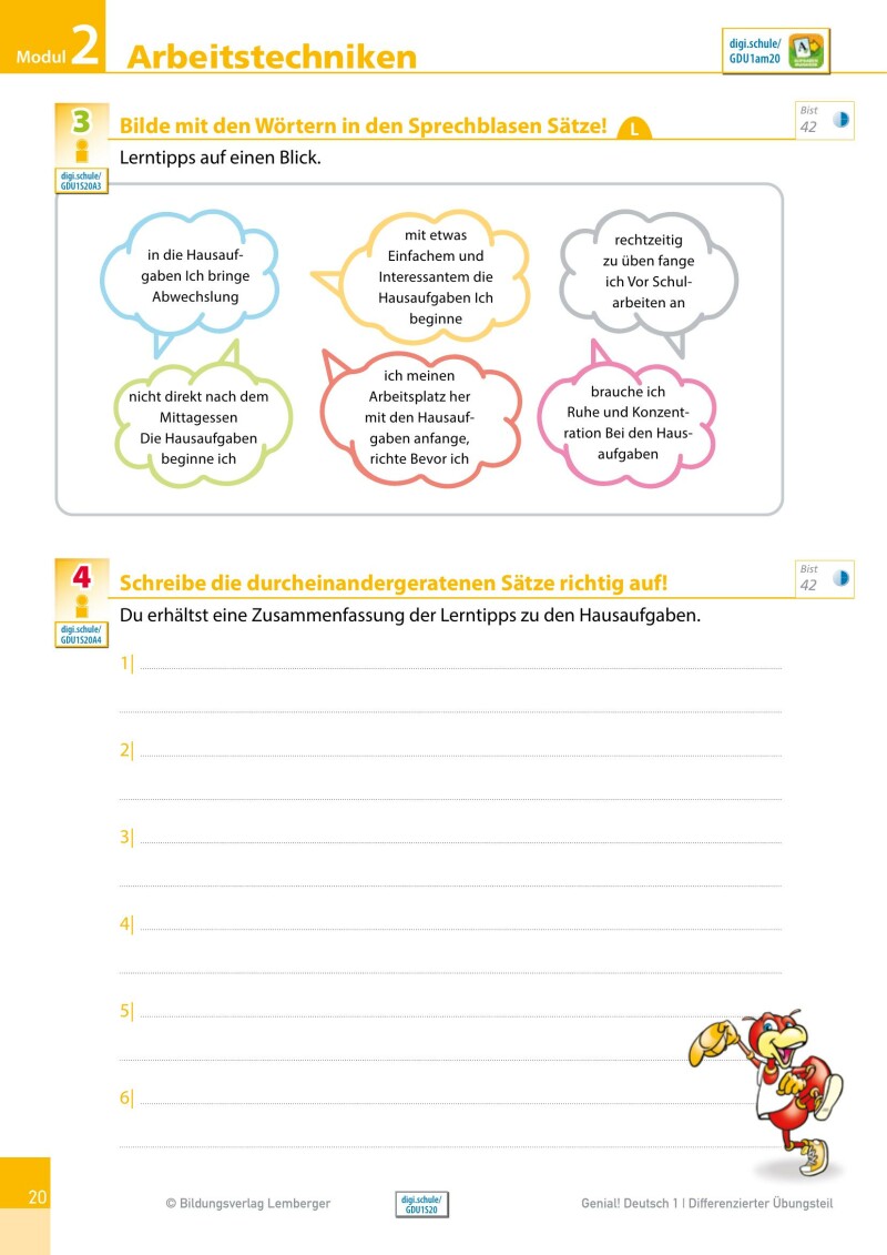 Genial! Deutsch 1 – Sprachbuch IKT / Schulbuch Differenzierter Übungsteil – Classic
