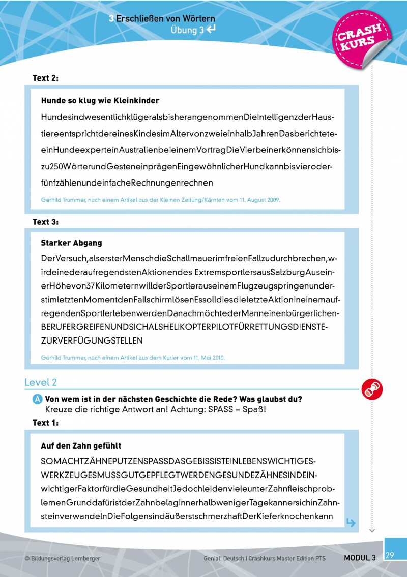 Genial! Deutsch - Crashkurs Lesen: Schulbuch Master Edition PTS