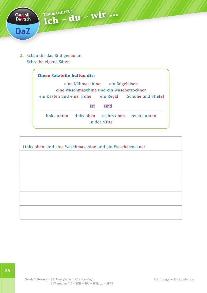 Genial! Deutsch DAZ - Schritt für Schritt zukunftsfit - Schulbuch - Themenheft 5 Sekundarstufe 1 - silbierte Ausgabe: Ich-du wir ...