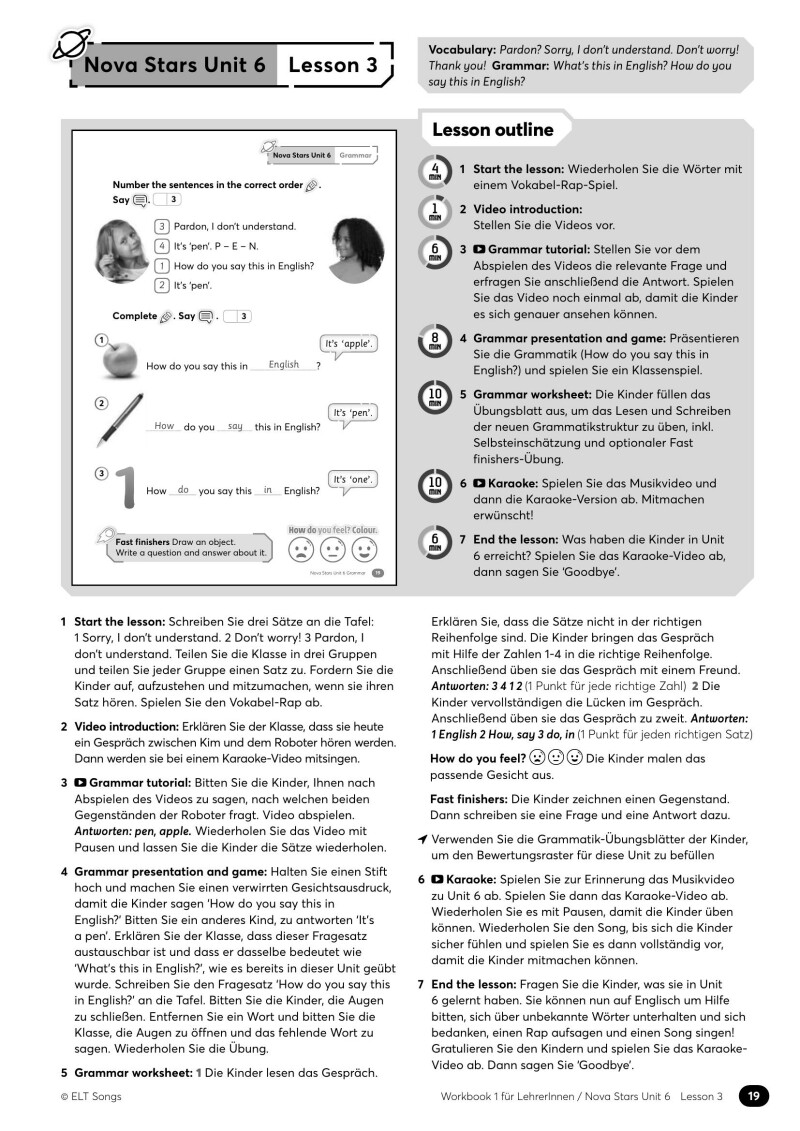 Planet Pop: Workbook 1 - Arbeitsblätter für LehrerInnen, Planet Pop - Units 1 - 29