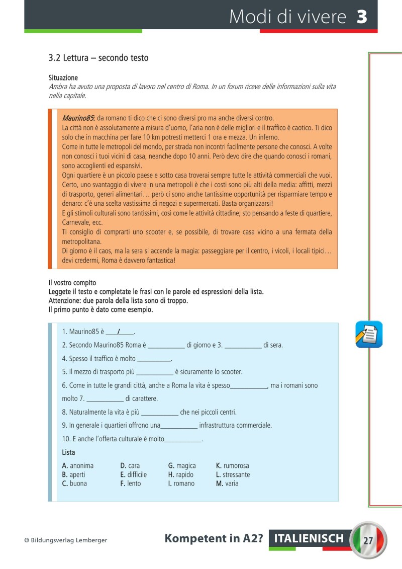 Italienisch – Kompetent in A2?_Übungsbuch / mit Audio-Files; inkl. Audio-CD