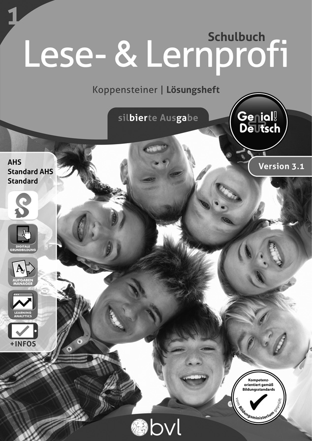 Genial! Deutsch 1 - Lese- und Lernprofi IKT - Version 3.1: Schulbuch silbierte Ausgabe - Lösungen
