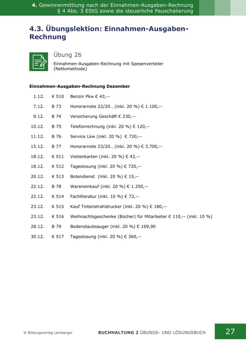 Buchhaltung 2 - Übungsbuch mit Lösungen
