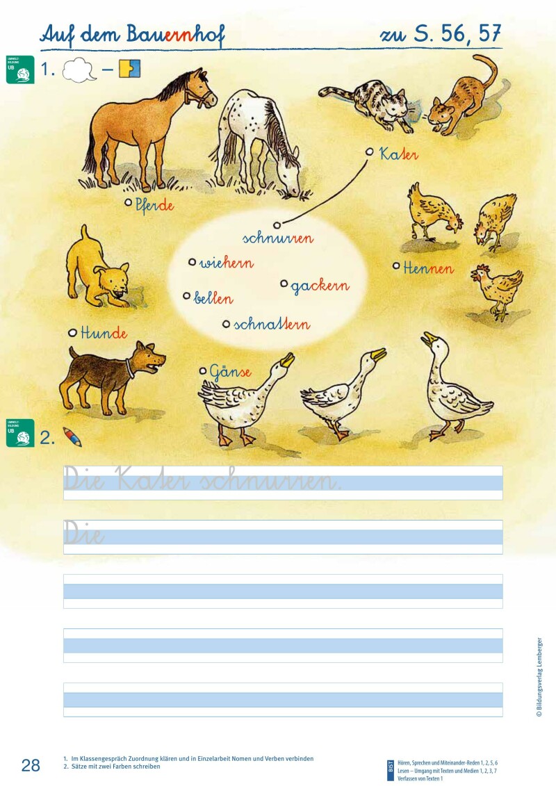 ABC der Tiere 1 – Schulbuch: Lesen in Silben – Arbeitsheft – Teil B Schreibschrift LP‘23 v1.1