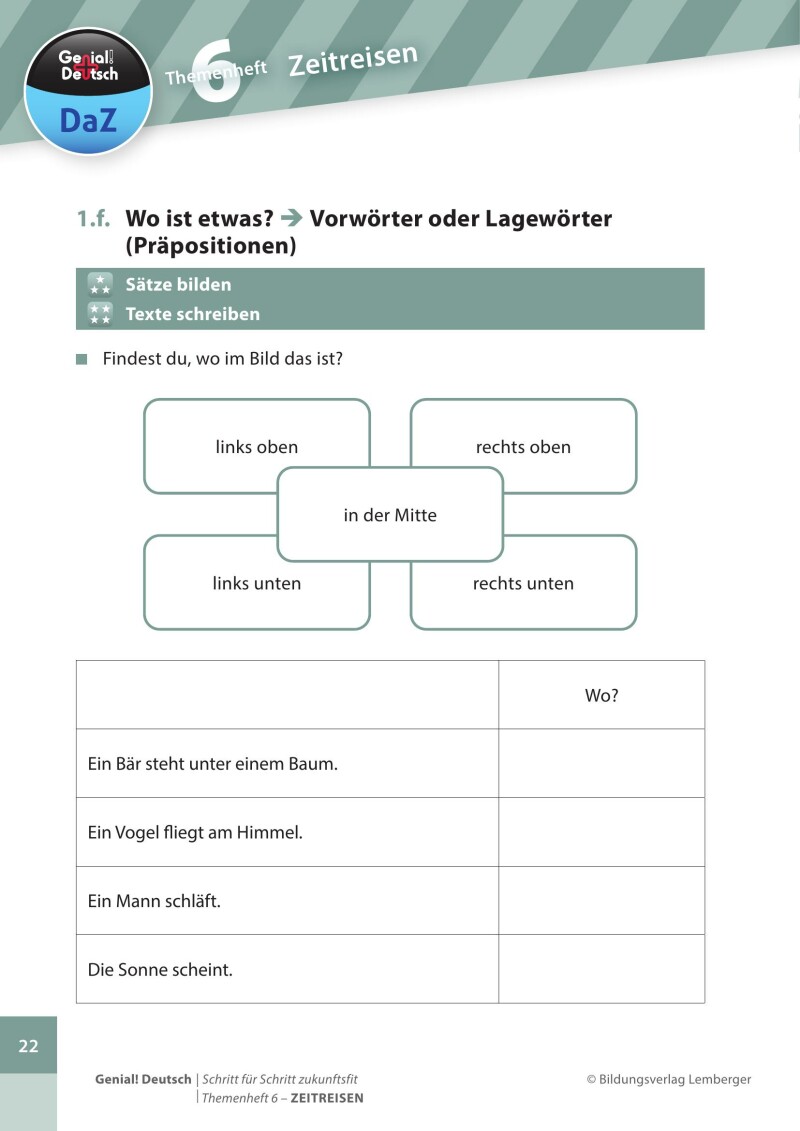 Genial! Deutsch DAZ - Schritt für Schritt zukunftsfit - Schulbuch - Themenheft 6 Volksschule: Zeitreisen
