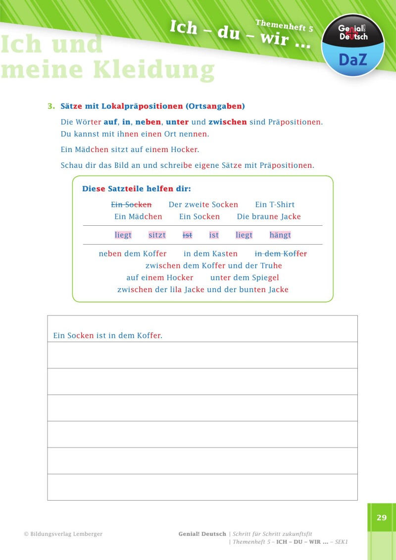 Genial! Deutsch DAZ - Schritt für Schritt zukunftsfit - Schulbuch - Themenheft 5 Sekundarstufe 1 - silbierte Ausgabe: Ich-du wir ...