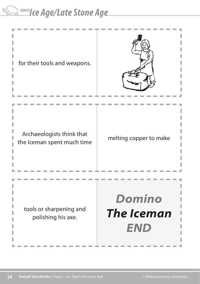 Genial! Geschichte 2 – topics 1: Ice Age – Neanderthal Man – Ötzi, the Iceman