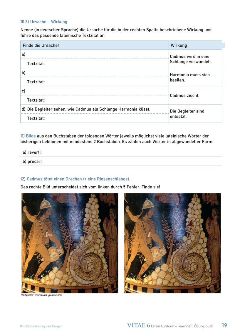 Vitae 6 / Ferienheft / Übungsbuch