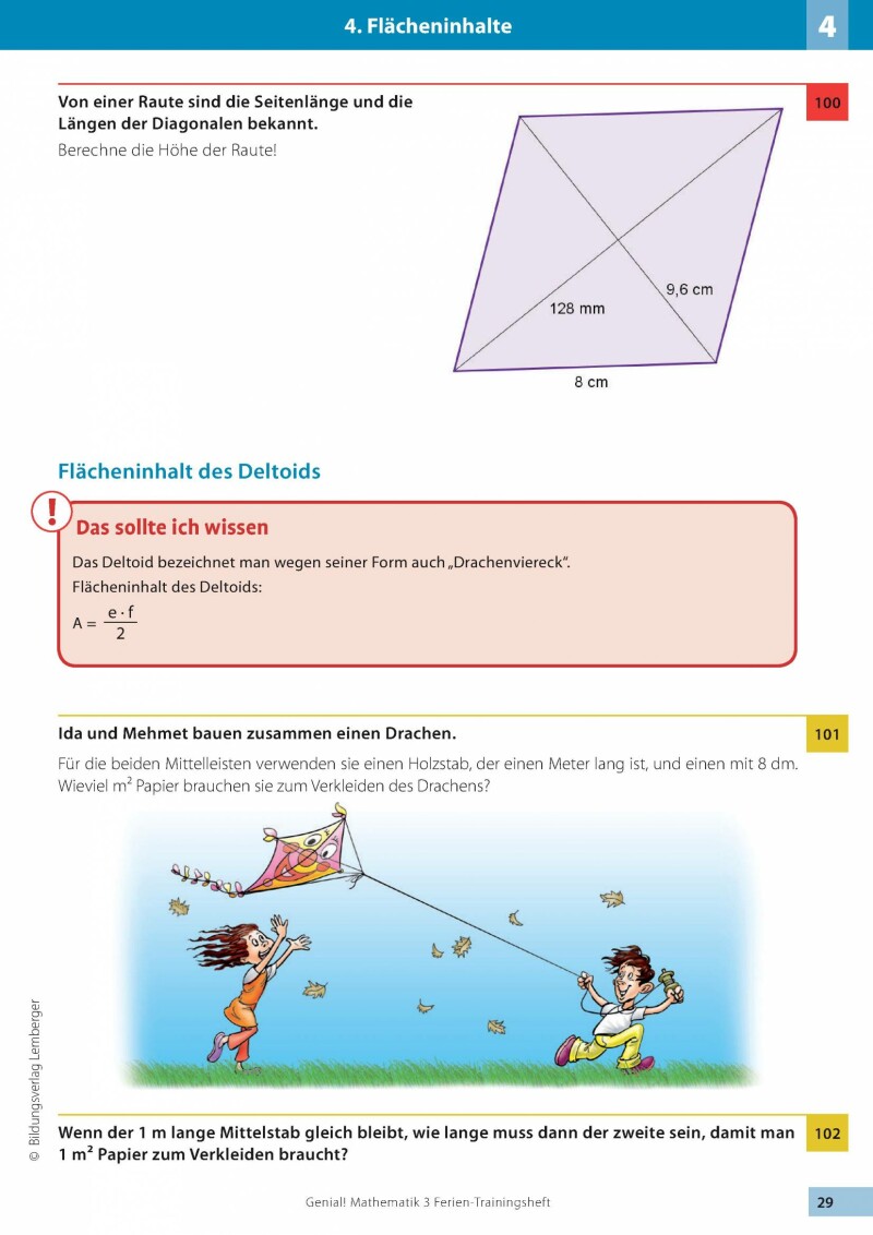 Genial! Mathematik 3 - Ich kann's!: Ferien-Trainings-Heft
