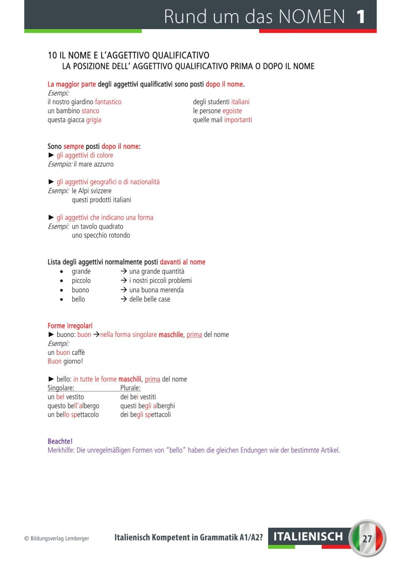 Italienisch Kompetent in Grammatik? Übungsbuch