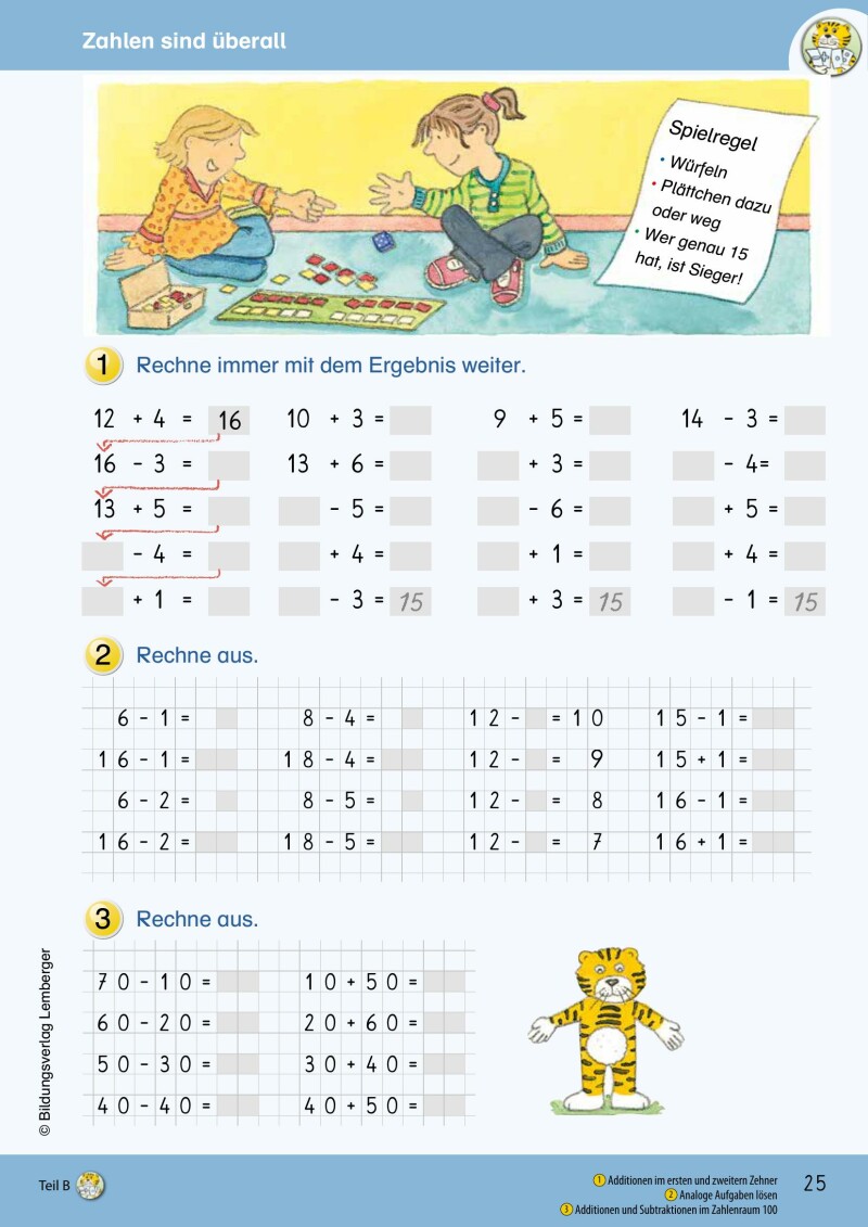 Mathetiger 1 NEU – Schulbuch Teil B (für das 2. Semester) – Classic