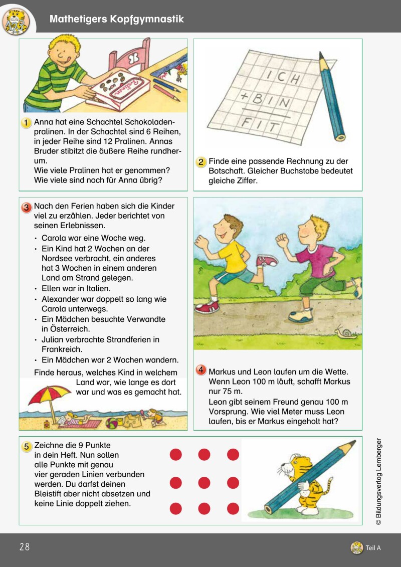 Mathetiger 4 NEU - Schulbuch Teil A (für das 1. Semester)