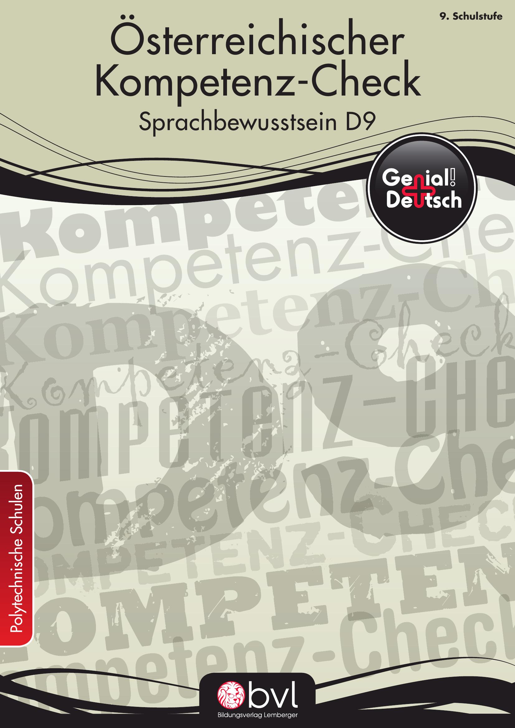 Genial! Deutsch – Evaluation: Österreichischer Kompetenz-Check Sprachbewusstsein D9, PTS