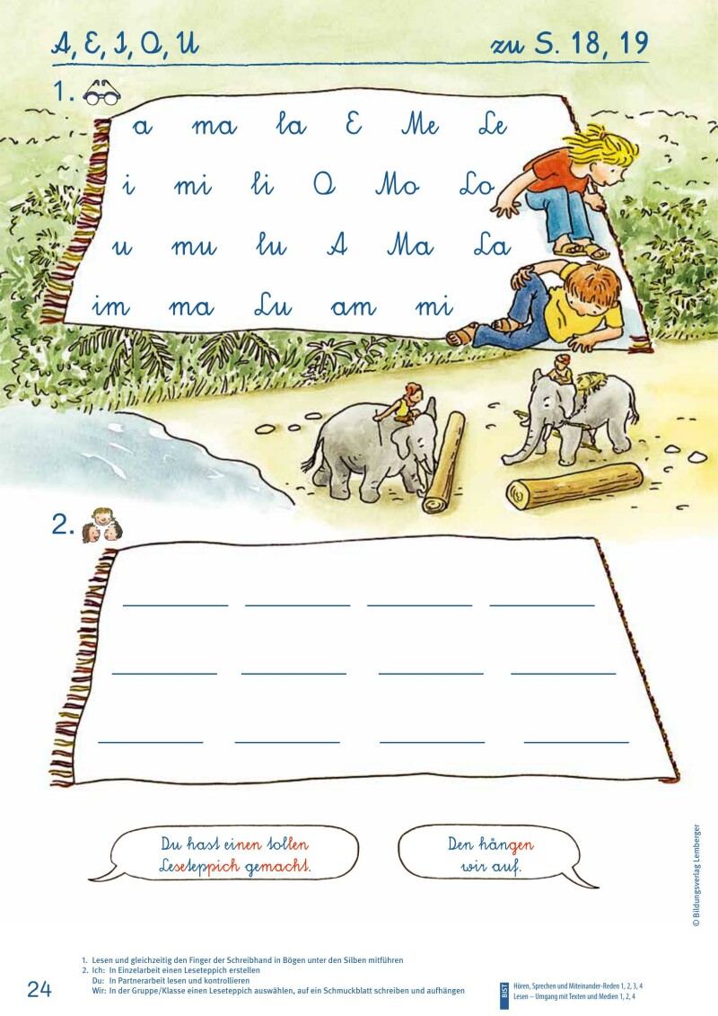 ABC der Tiere 1 – Schulbuch: Lesen in Silben – Arbeitsheft – Teil A Schreibschrift LP‘23 v1.1