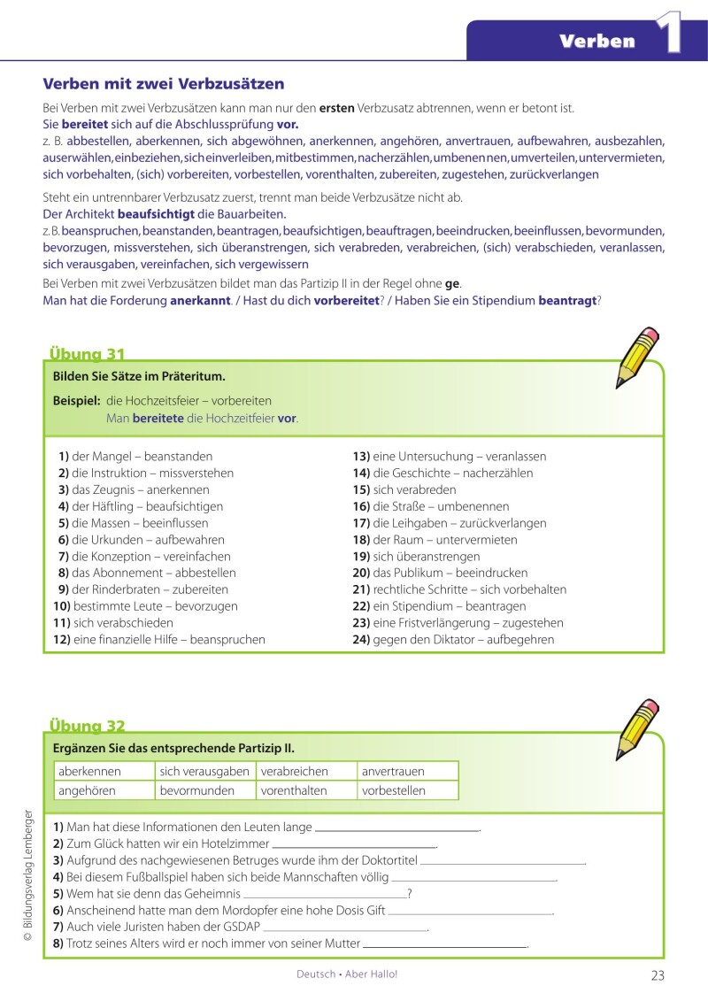 Deutsch - ABER HALLO! Grammatikübungen Oberstufe - Ausgabe für Österreich