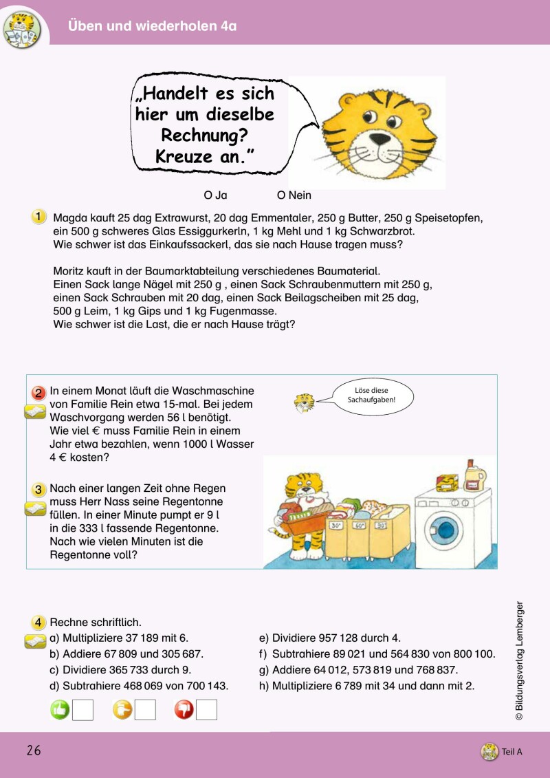 Mathetiger 4 NEU - Schulbuch Teil B (für das 2. Semester)