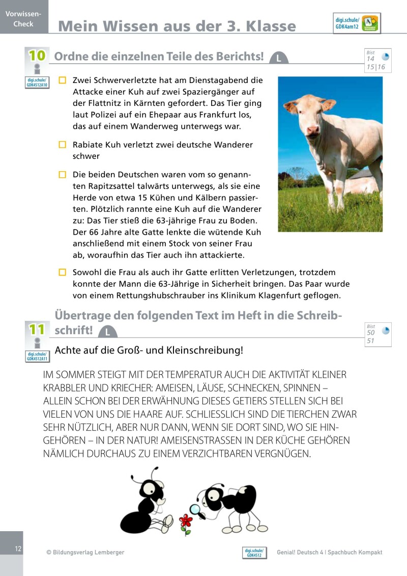 Genial! Deutsch 4 – Sprachbuch Kompakt IKT_Version 1.1: Schulbuch mit E-Book für das Leistungsniveau ”Standard”