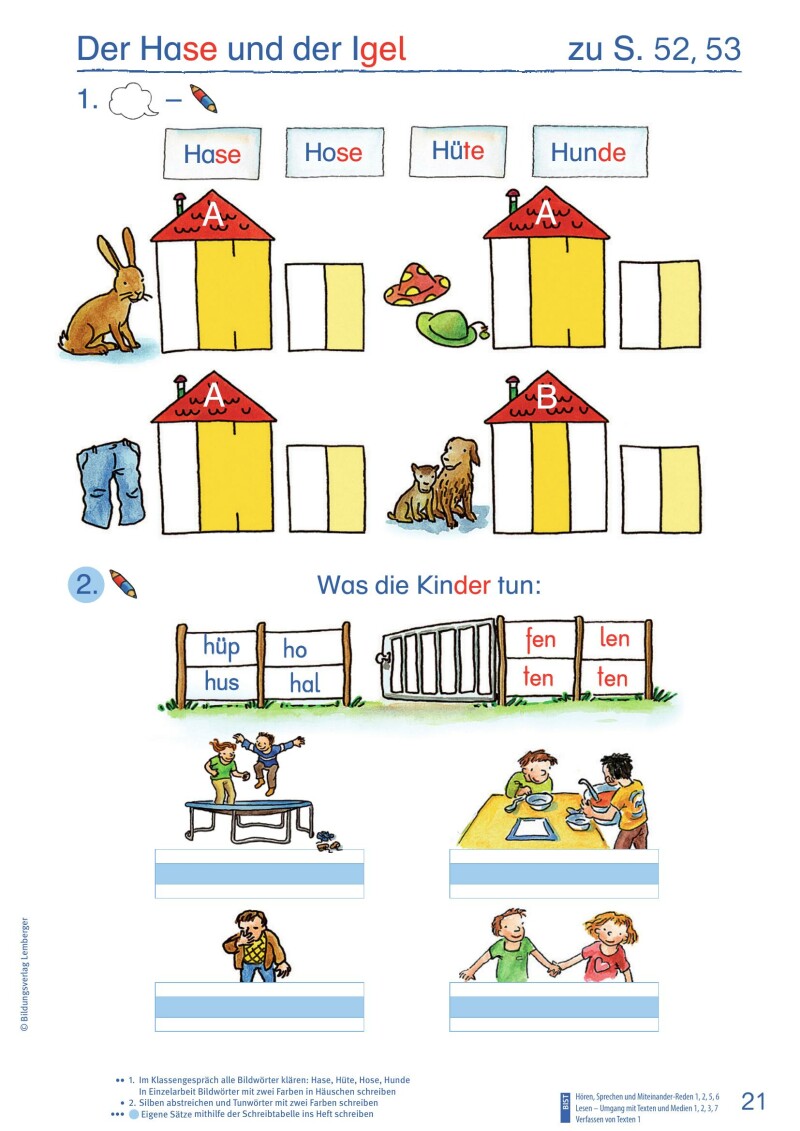 ABC der Tiere 1 - Schulbuch Kompaktausgabe: Lesen in Silben - Arbeitsheft - Teil B