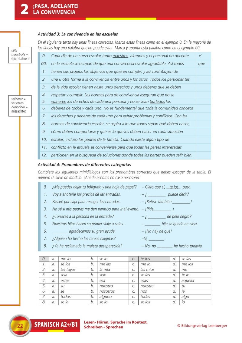 Spanisch A2+/B1 Lesen-Hören, Sprache im Kontext, Schreiben-Sprechen_Arbeitsbuch inkl. 2 Audio-CDs