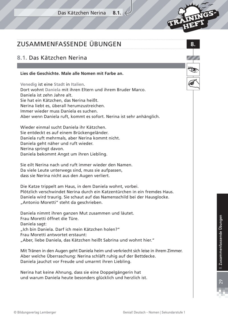 Genial! Deutsch – Trainingsheft Nomen – Sek 1