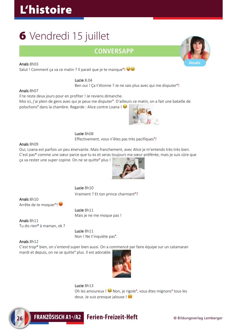 Ferien-Freizeit-Heft Französisch A1+/A2
