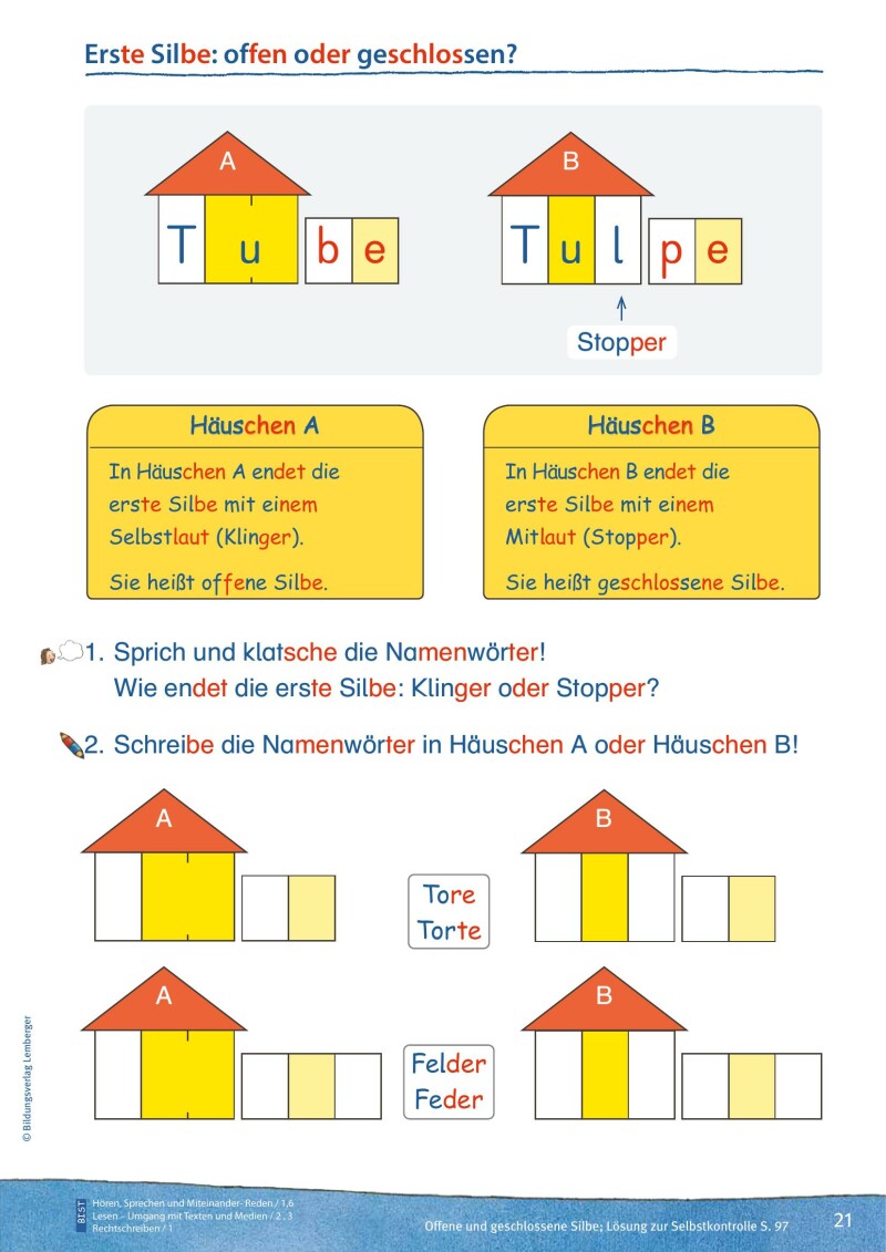 ABC der Tiere 2 - Schulbuch Kompaktausgabe: Spracharbeitsheft A (1. Semester)