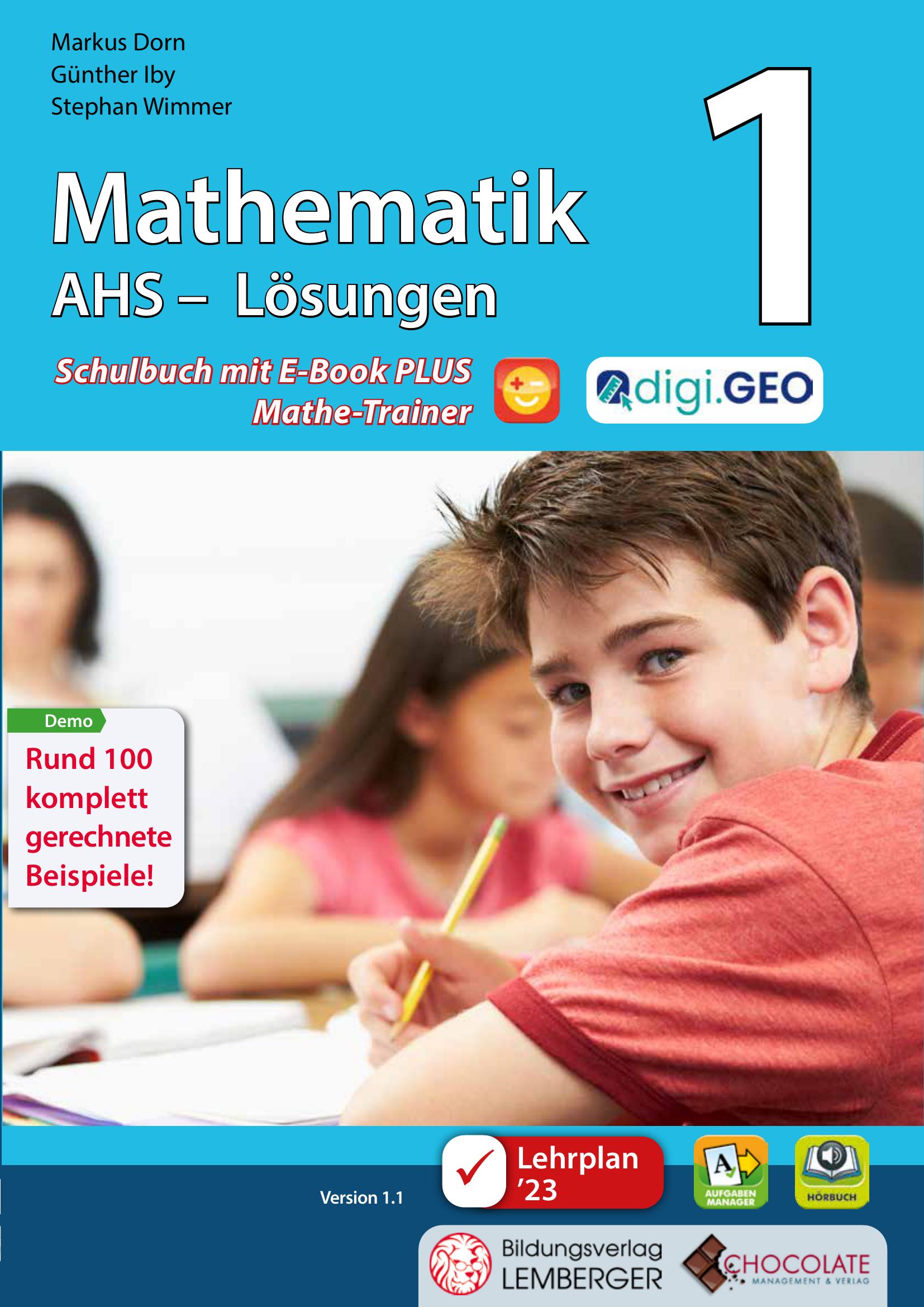 Mathematik AHS 1 – Schulbuch LP’23 v.1.1 / Serviceteil mit Lösungen