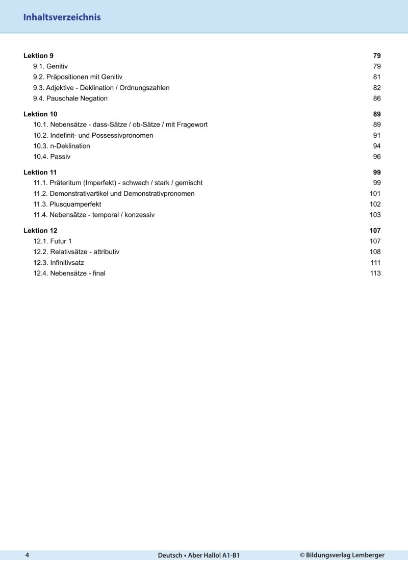 Deutsch – ABER HALLO! Lehrbuch Übungsgrammatik DaF / DaZ für A1 bis B1