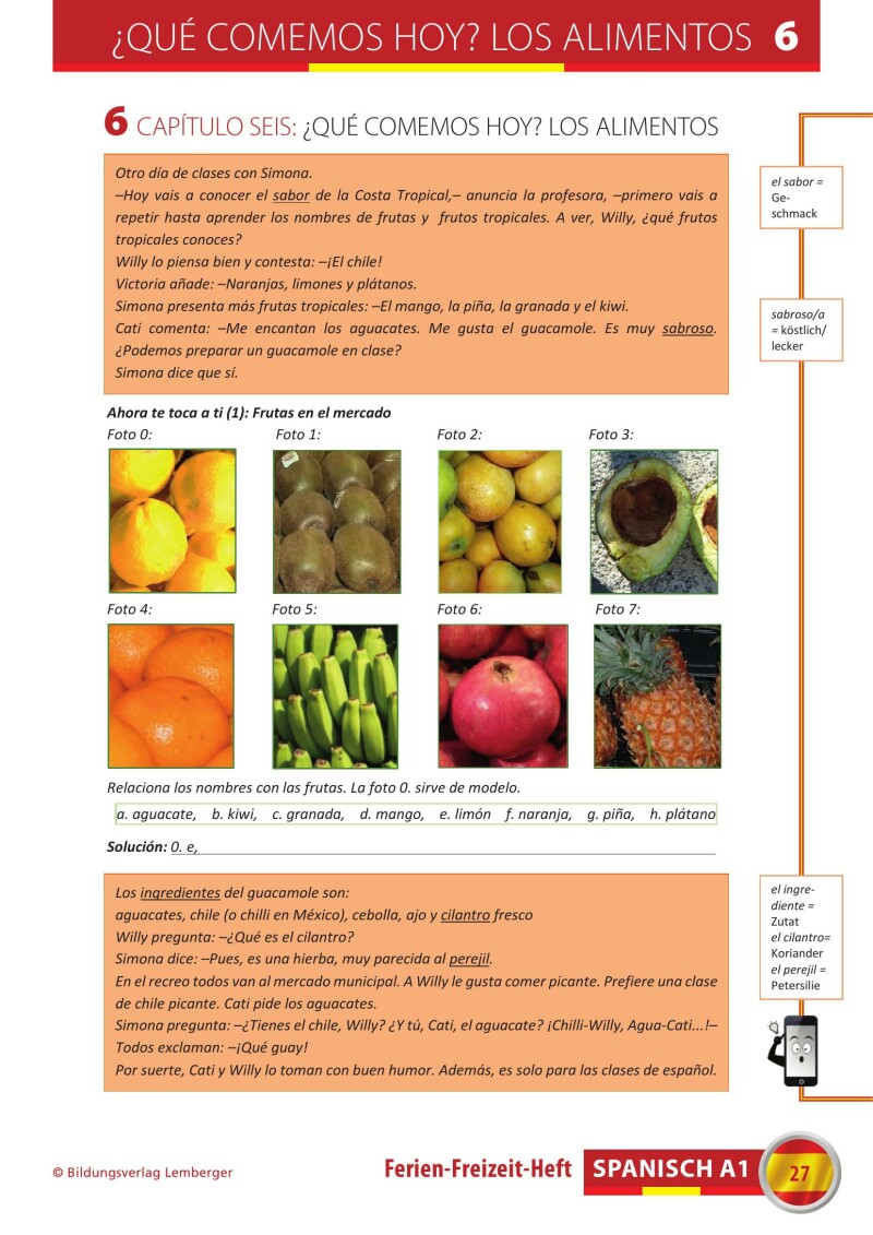 Spanisch – Ferien-Freizeit-Heft A1