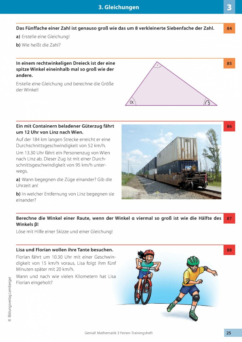 Genial! Mathematik 3 - Ich kann's!: Ferien-Trainings-Heft