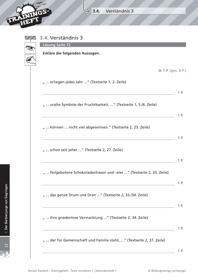 Genial! Deutsch – Trainingsheft Texte verstehen 2 – Sachtexte und Lernkontrollen – Sek 1