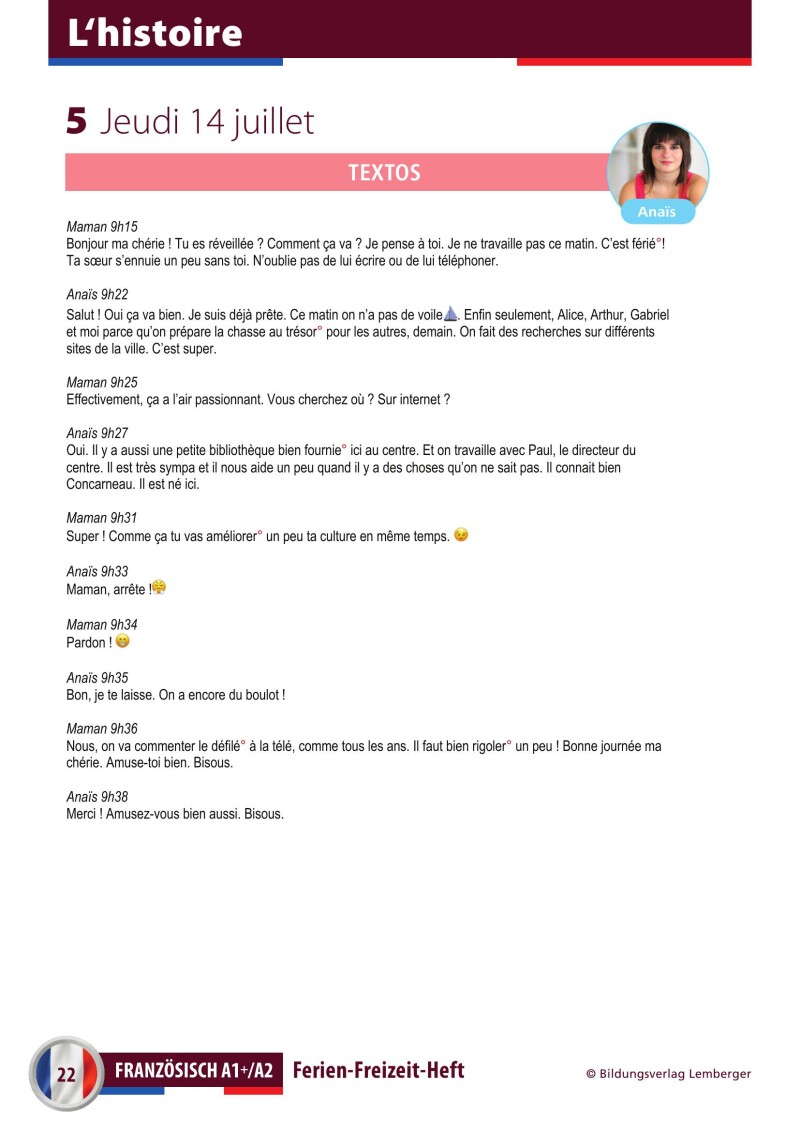 Ferien-Freizeit-Heft Französisch A1+/A2