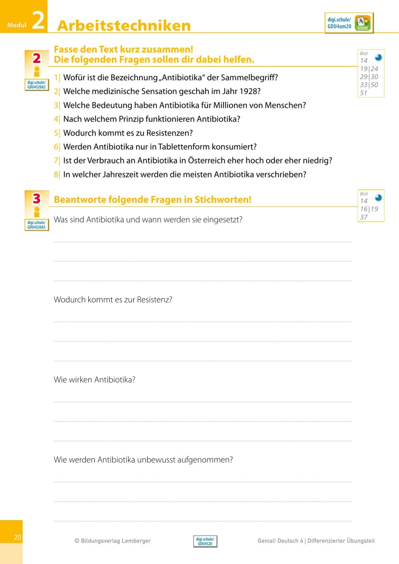 Genial! Deutsch 4 - Sprachbuch IKT NEU: Differenzierter Übungsteil mit Lösungsheft