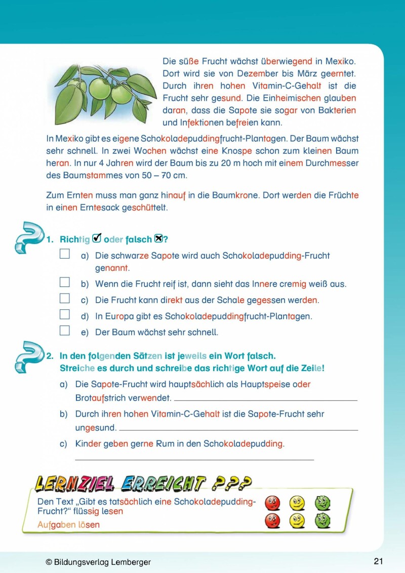 Ich kann's! - Ferien-Trainings-Heft Deutsch 4 mit Lösungen