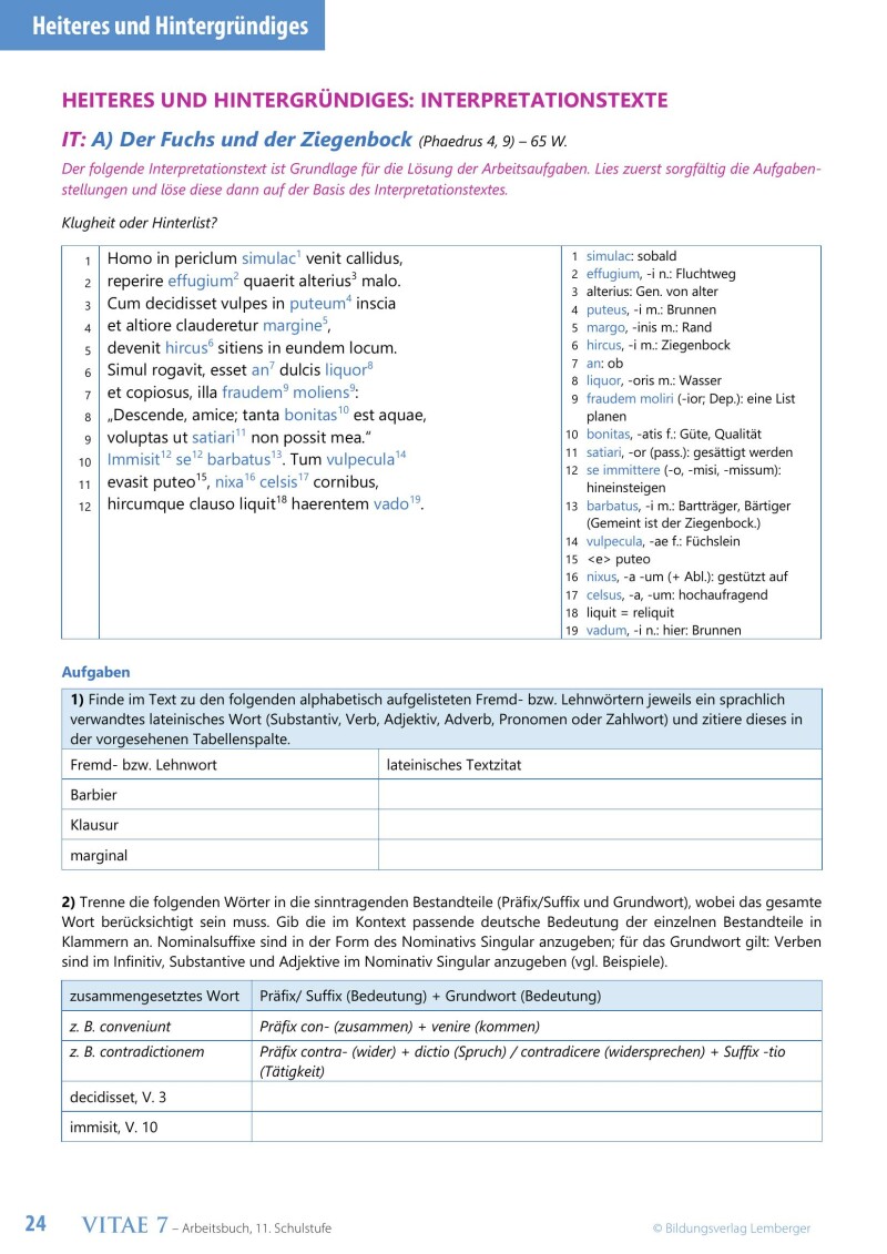 Vitae 7 / Schulbuch für die 7. Klasse_Kurzlatein LP’23 und mit Gratis digbi