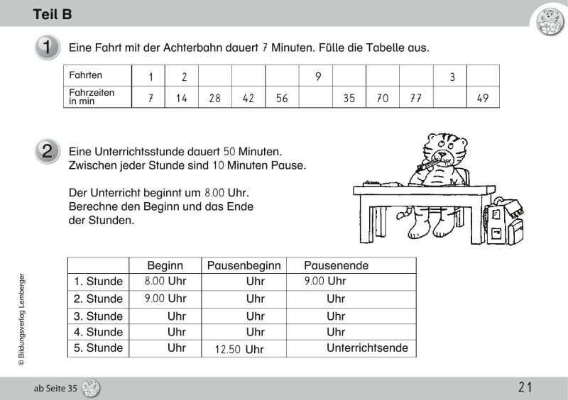 Mathetiger 2 NEU - Schulbuch Tigertrainer - Teil B (für das 2. Semester)