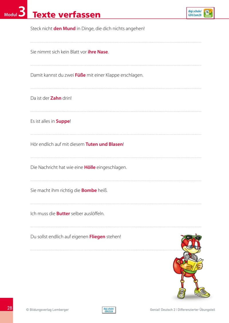 Genial! Deutsch 2 – Sprachbuch IKT / Lehrbuch Classic – Differenzierter Übungsteil