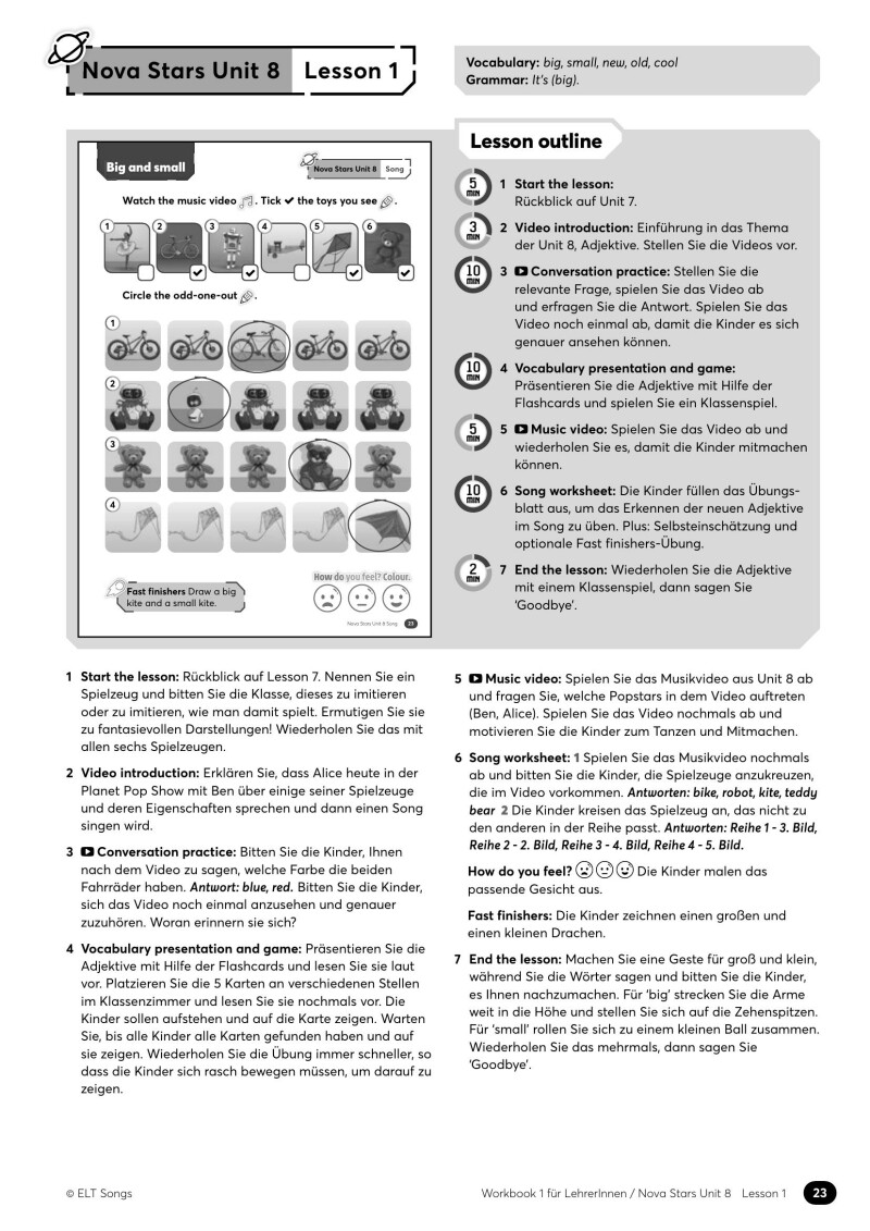 Planet Pop: Workbook 1 - Arbeitsblätter für LehrerInnen, Planet Pop - Units 1 - 29