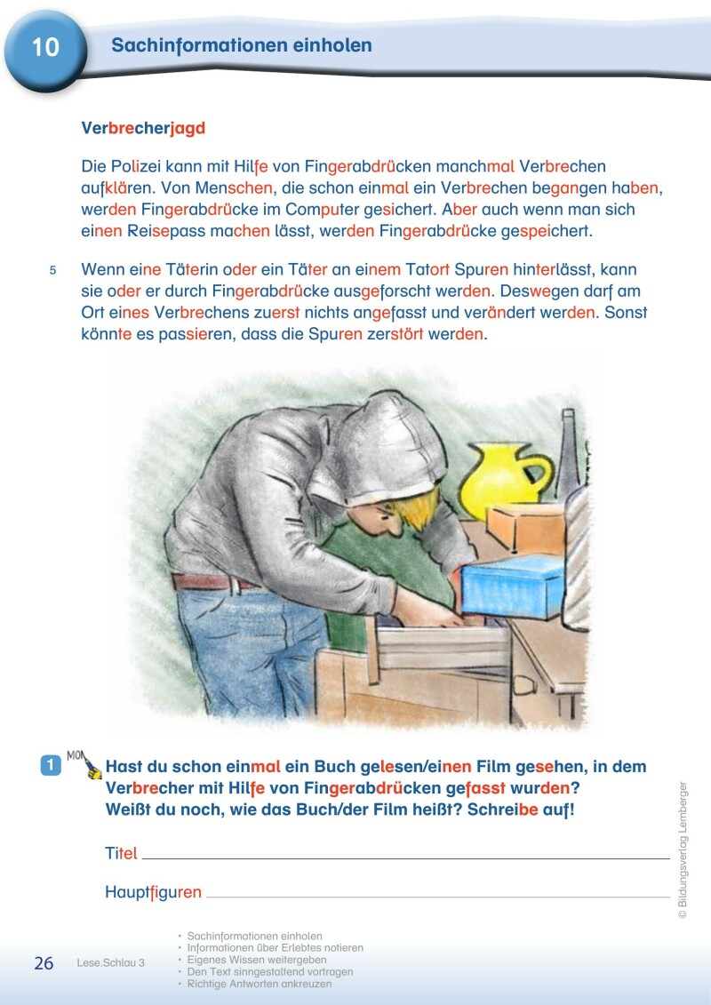 Lese.Schlau 3 - Lesebuch mit Silbenschrift