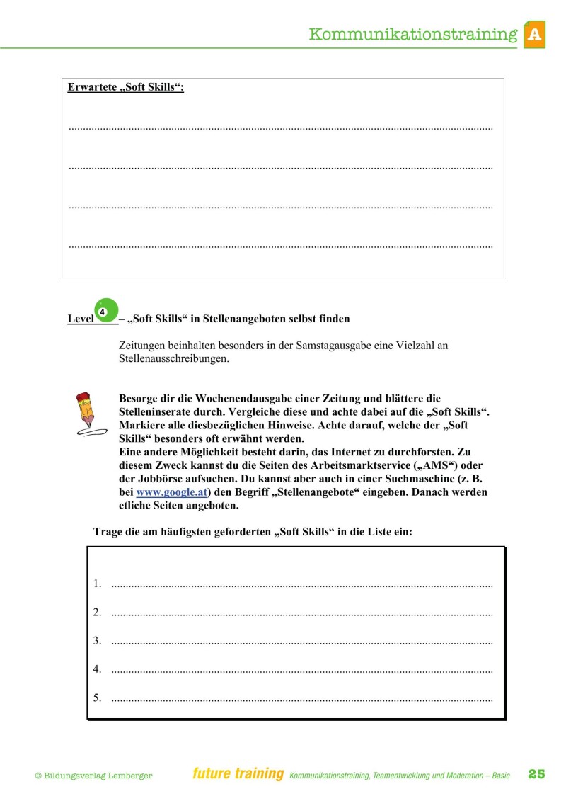 Kompetenz Lernen® – future training – Kommunikationstraining, Teamentwicklung und Moderation – Basic Edition