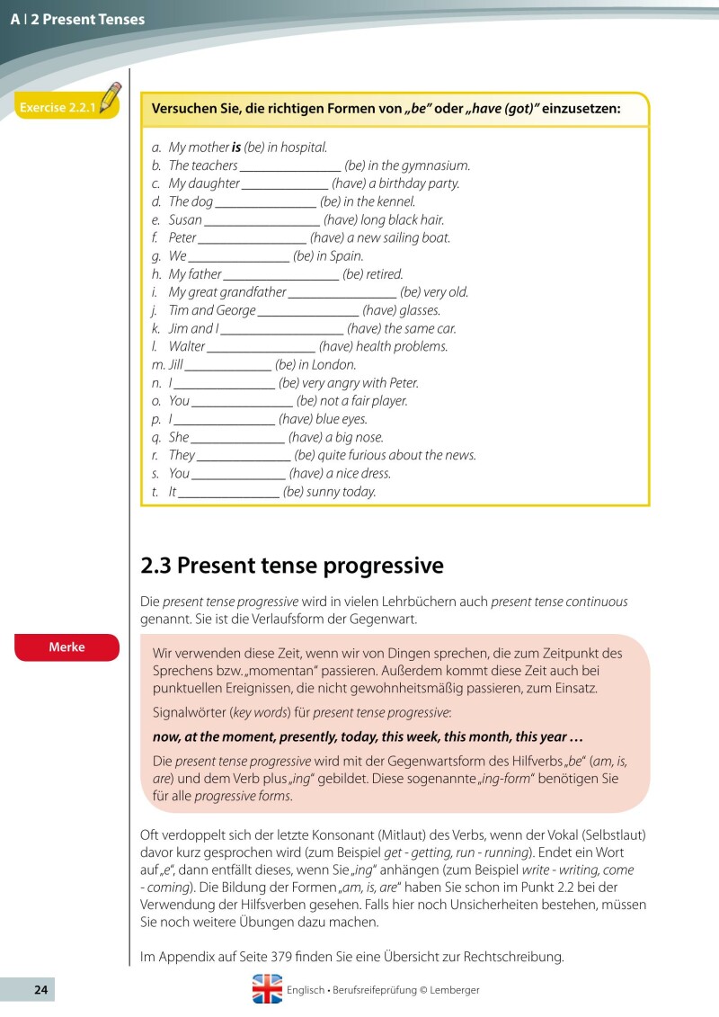 Berufsreifeprüfung Englisch - Erarbeitungsteil