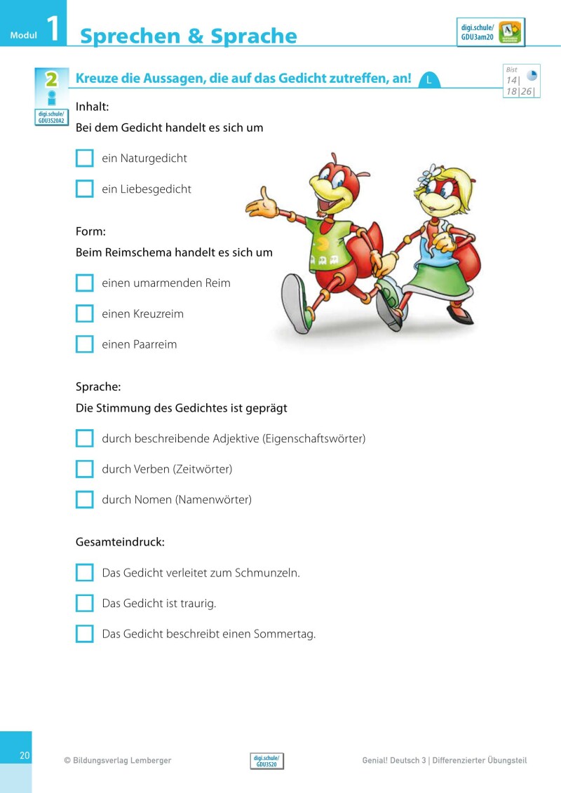 Genial! Deutsch 3 - Sprachbuch IKT NEU: Differenzierter Übungsteil mit Lösungsheft