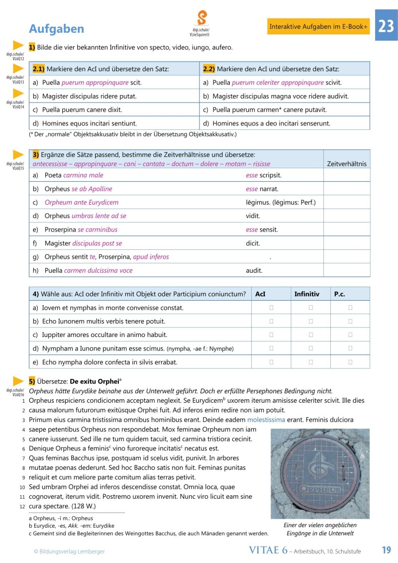 Vitae 6 / Schulbuch für die 6. Klasse Kurzlatein v1.1