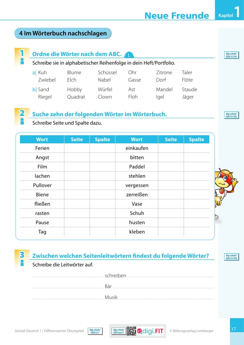 Genial! Deutsch 1 – Sprachbuch IKT LP’23 v.1.1 / Differenzierter Übungsteil