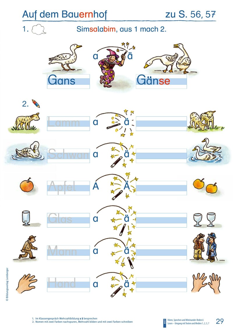 ABC der Tiere 1 – Schulbuch: Lesen in Silben – Arbeitsheft – Teil B LP‘23 v1.1